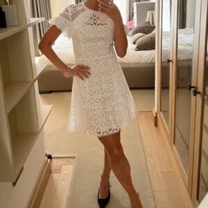 Stunning White Eyelet Lace Dress- 34/XS/XXS/ Petite 0